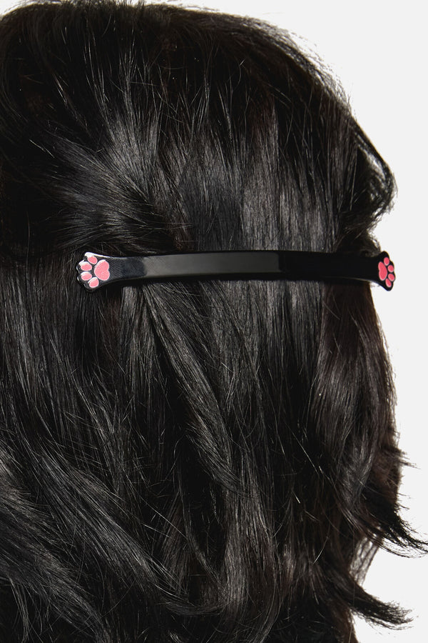 Dangerfield NZ - Cat Paw Barrette Hair Clip - black