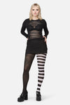 Dangerfield NZ - Plain & Striped Tights - black-white