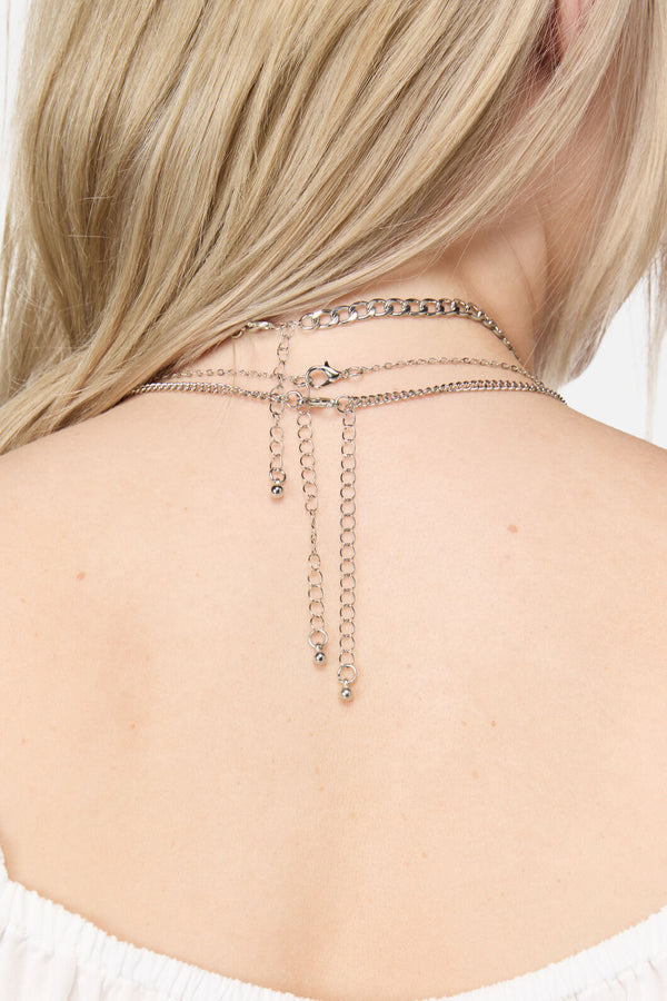 Dangerfield NZ - Layered Star Necklace - silver