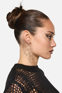 Dangerfield NZ - Star Drop Earrings - silver