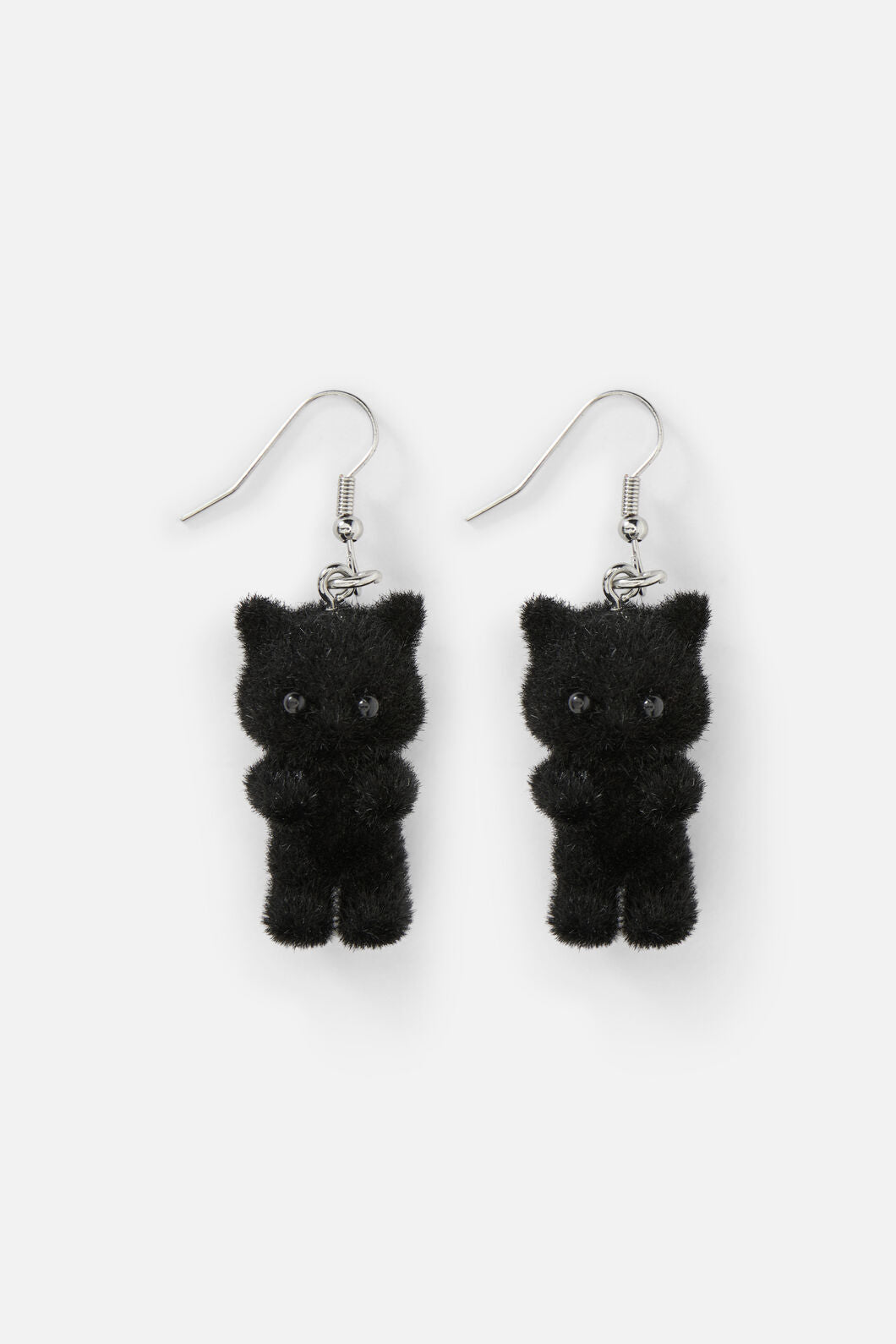 Dangerfield NZ - Black Furry Cat Earrings - black