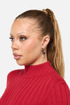 Dangerfield NZ - Hanging Cat Earrings - black
