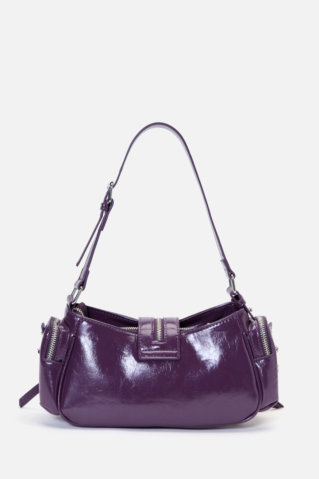 Dangerfield NZ - Moto Stud Zip Bag - purple