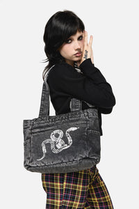 Dangerfield NZ - Slithering Goth Printed Bag - black