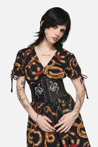 Dangerfield NZ - Slithering Goth Waist Belt - black