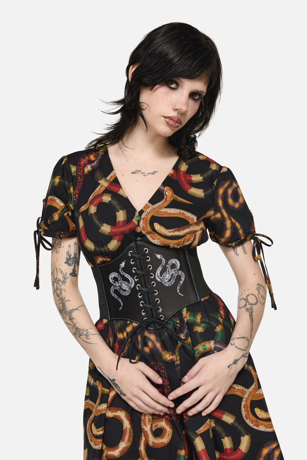 Dangerfield NZ - Slithering Goth Waist Belt - black