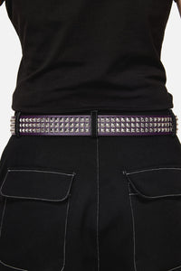 Dangerfield NZ - Pyramid Stud Belt - purple