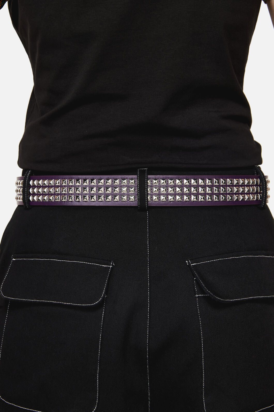 Dangerfield NZ - Pyramid Stud Belt - purple
