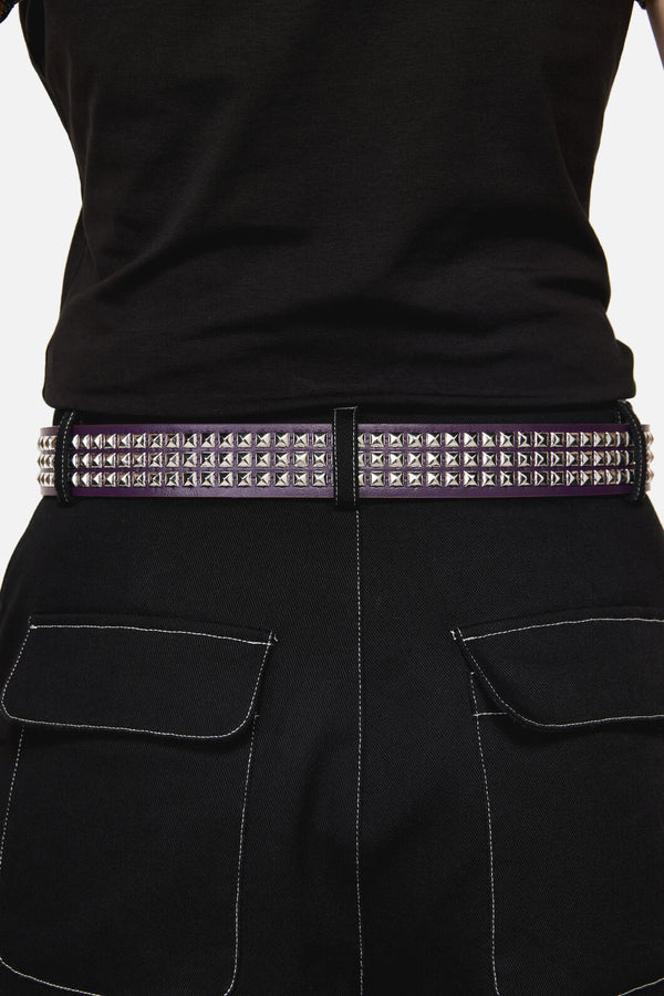 Dangerfield NZ - Pyramid Stud Belt - purple