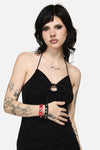 Dangerfield NZ - Round Stud Cuff Set - black-red