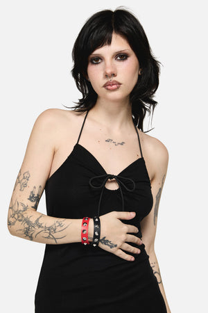 Dangerfield NZ - Round Stud Cuff Set - black-red