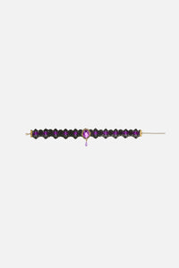 Dangerfield NZ - Ribbon & Lace Choker - purple-black