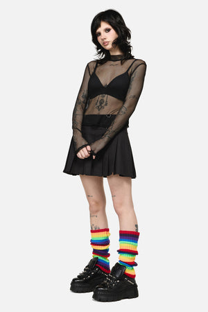 Dangerfield NZ - Rainbow Rib Legwarmers - rainbow