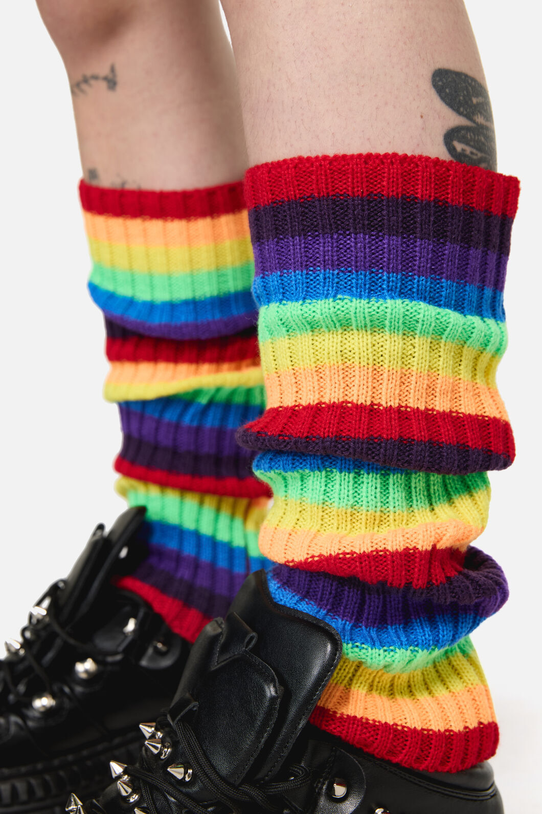Dangerfield NZ - Rainbow Rib Legwarmers - rainbow