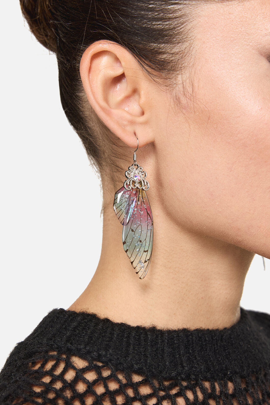 Dangerfield NZ - Rainbow Sparkle Wing Earrings - multi