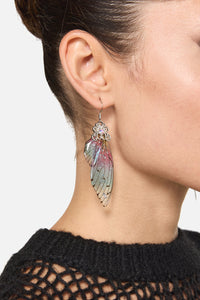 Dangerfield NZ - Rainbow Sparkle Wing Earrings - multi