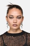 Dangerfield NZ - Through The Ear Snake Earrings - silver