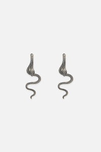Dangerfield NZ - Through The Ear Snake Earrings - silver