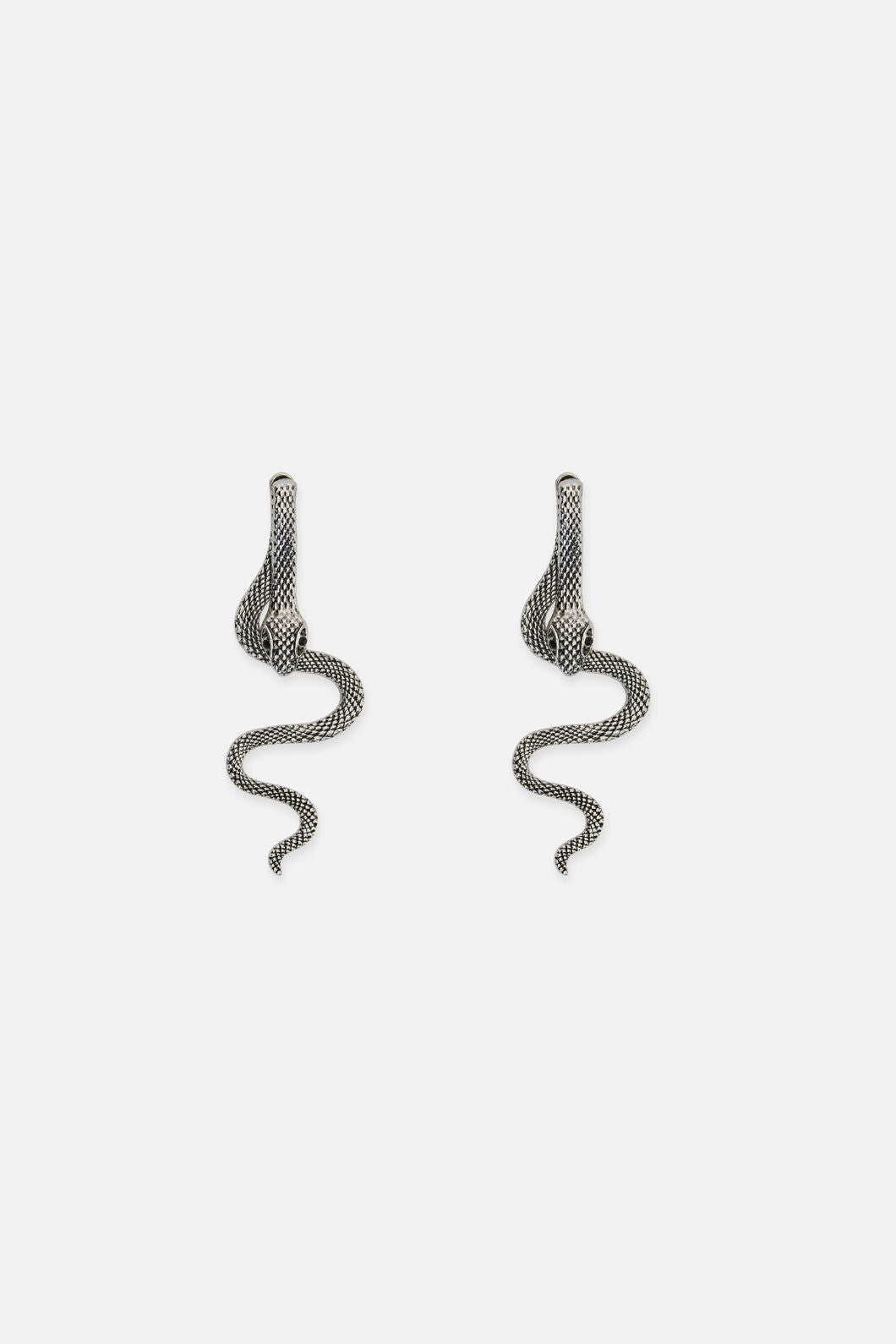 Dangerfield NZ - Through The Ear Snake Earrings - silver