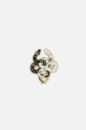 Dangerfield NZ - Intertwined Snake Pin - black-white