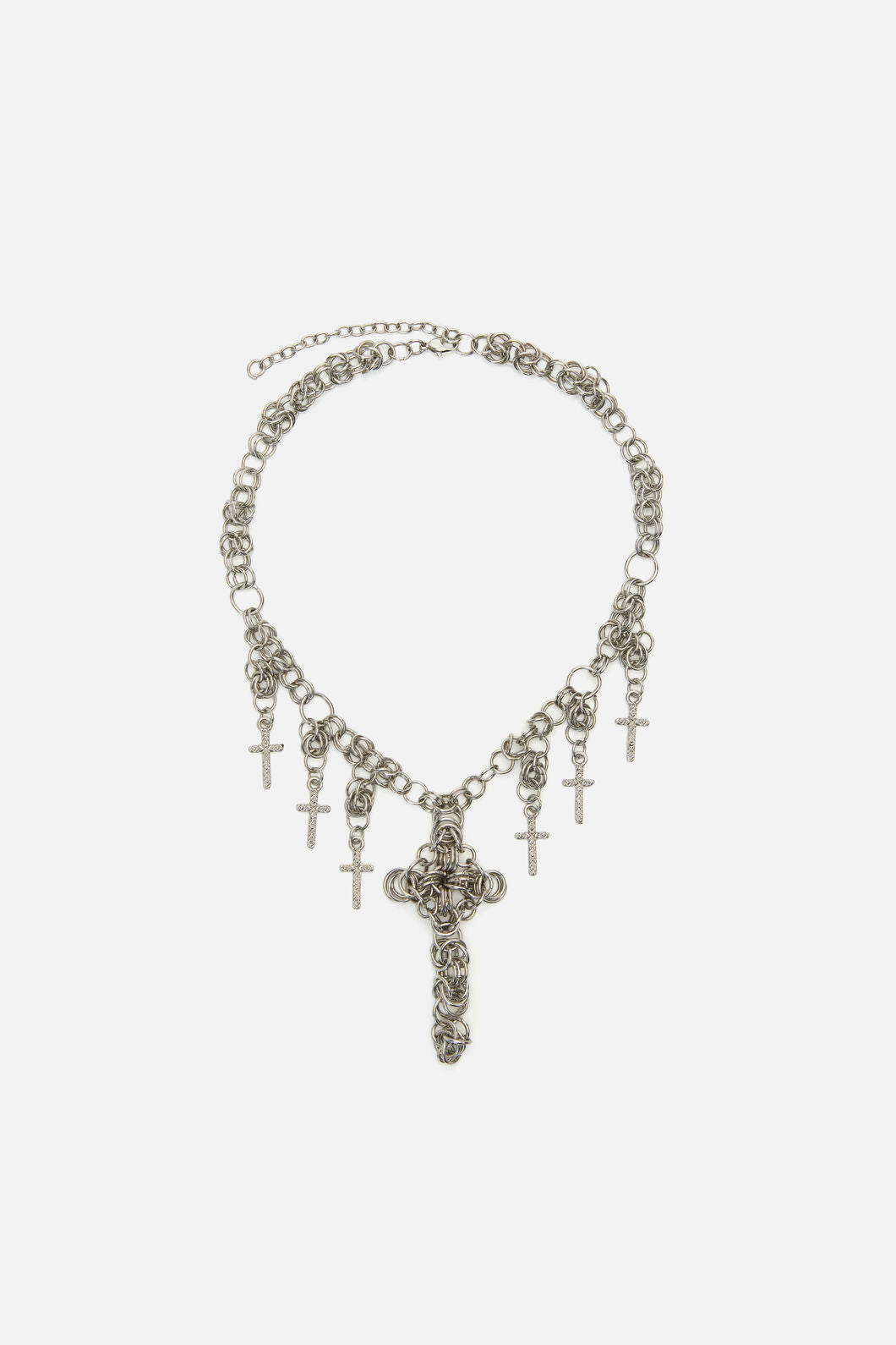 Dangerfield NZ - Cross Chainmail Necklace - silver
