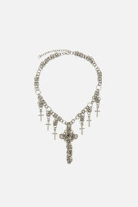 Dangerfield NZ - Cross Chainmail Necklace - silver