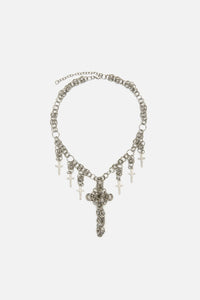 Dangerfield NZ - Cross Chainmail Necklace - silver