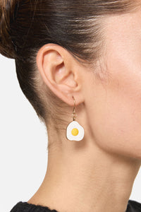 Dangerfield NZ - Fried Egg Earrings - white-yellow