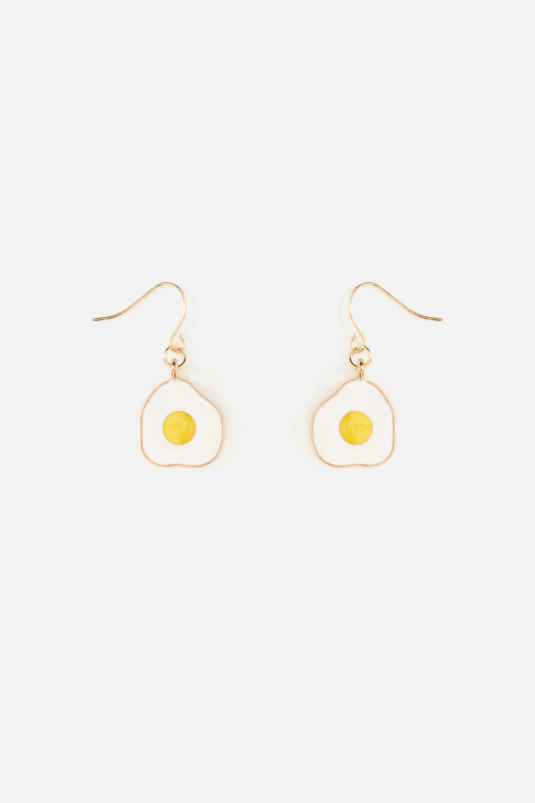 Dangerfield NZ - Fried Egg Earrings - white-yellow