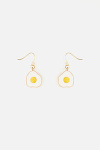 Dangerfield NZ - Fried Egg Earrings - white-yellow
