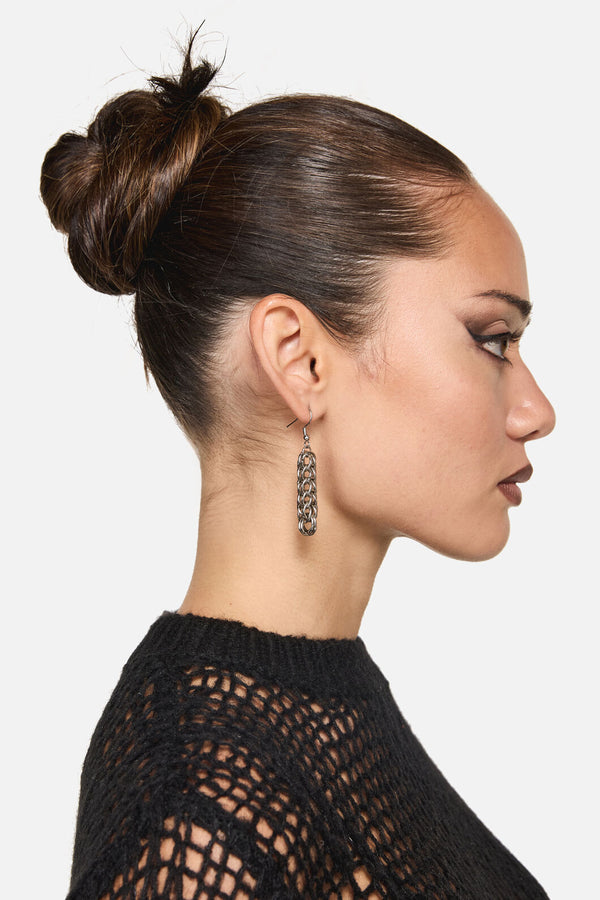 Dangerfield NZ - Chainmail Earrings - silver