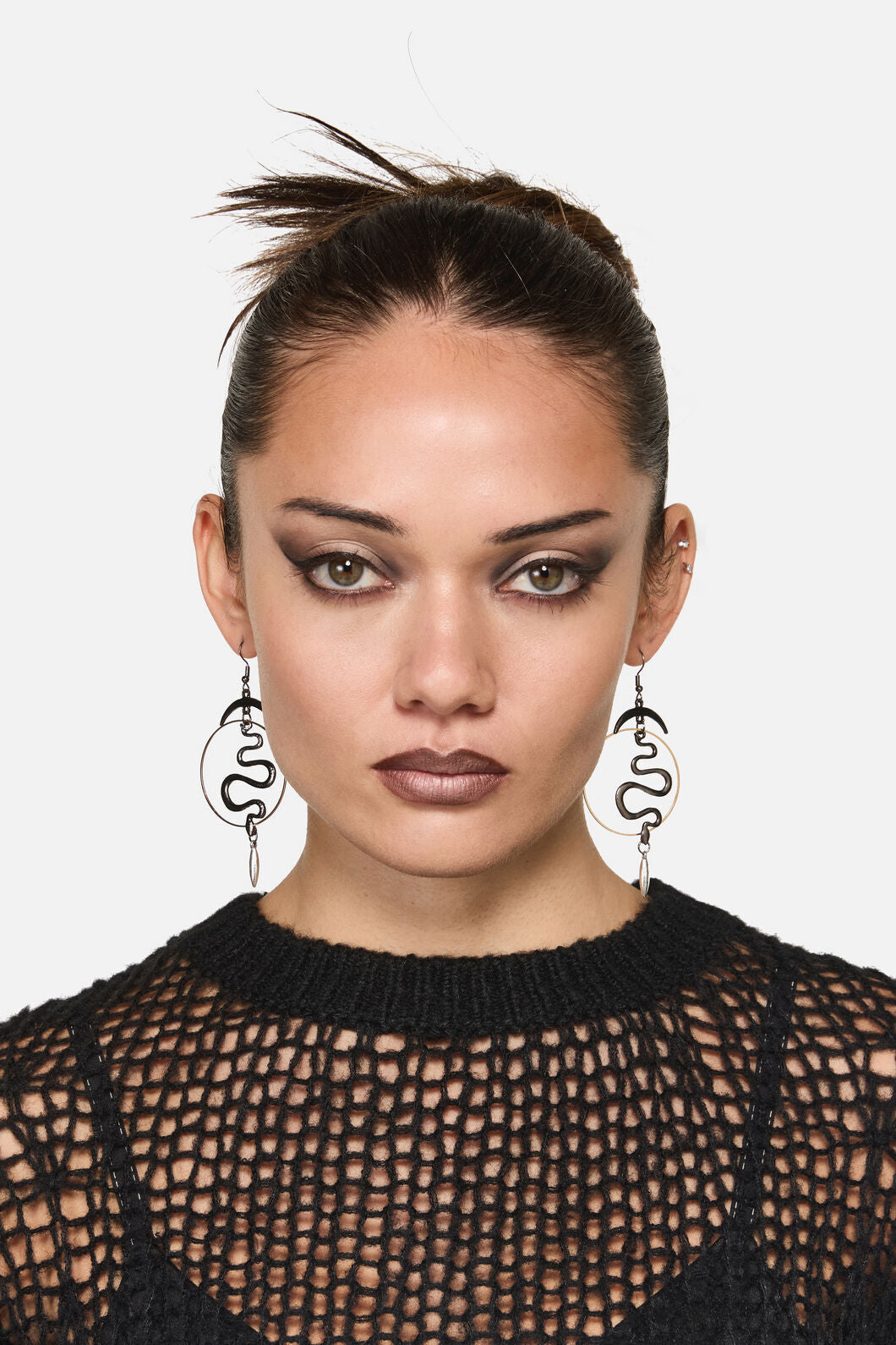 Dangerfield NZ - Celestial Snake Earrings - silver-gold