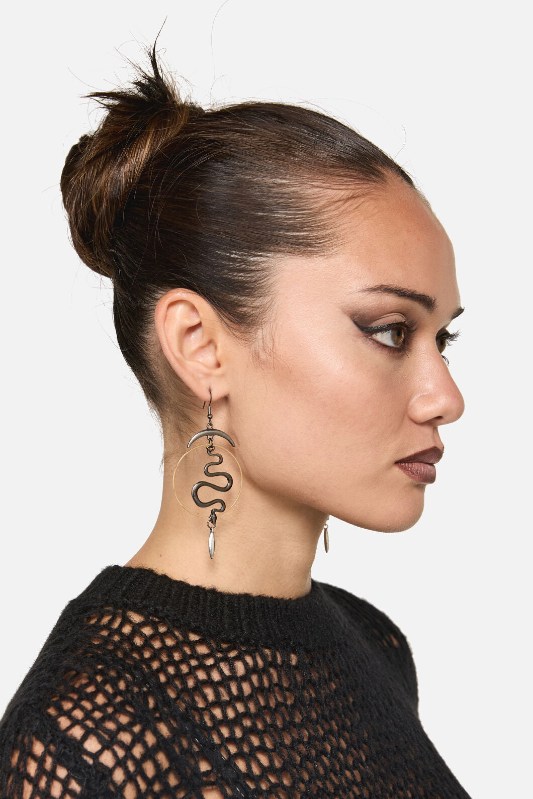 Dangerfield NZ - Celestial Snake Earrings - silver-gold