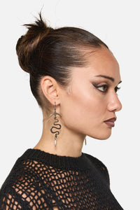 Dangerfield NZ - Celestial Snake Earrings - silver-gold