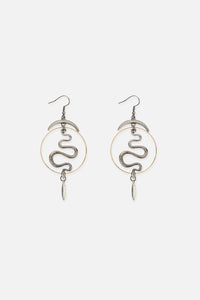 Dangerfield NZ - Celestial Snake Earrings - silver-gold