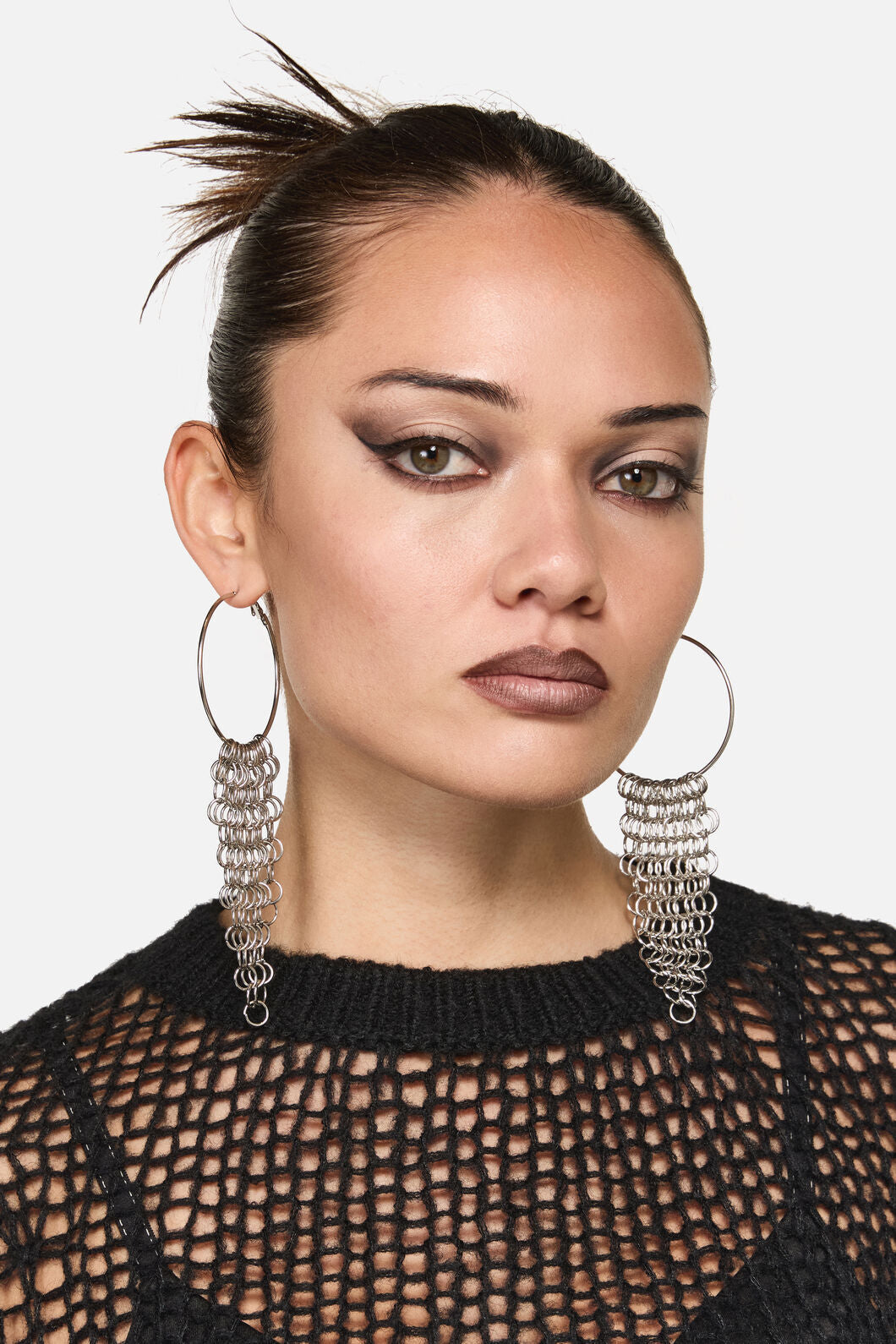 Dangerfield NZ - Hoop Chainmail Earrings - silver