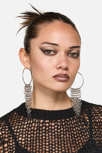 Dangerfield NZ - Hoop Chainmail Earrings - silver