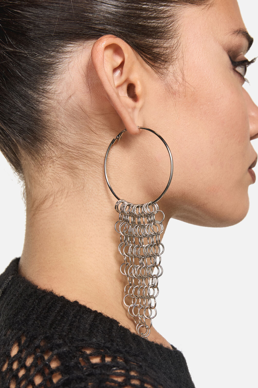 Dangerfield NZ - Hoop Chainmail Earrings - silver