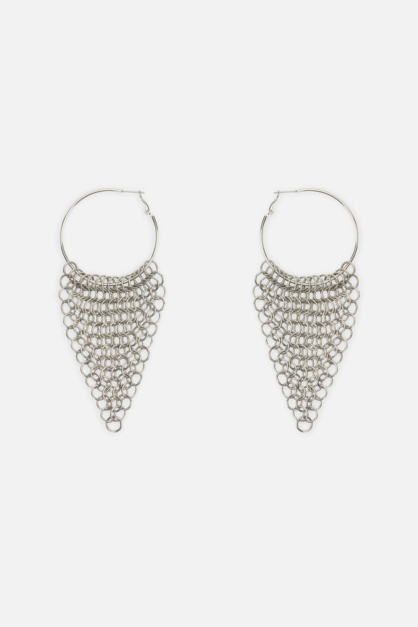 Dangerfield NZ - Hoop Chainmail Earrings - silver