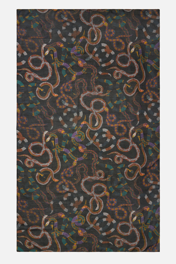 Dangerfield NZ - Reptilian Scarf - black