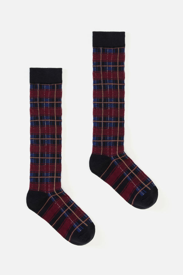 Dangerfield NZ - Black Long Tartan Socks - black