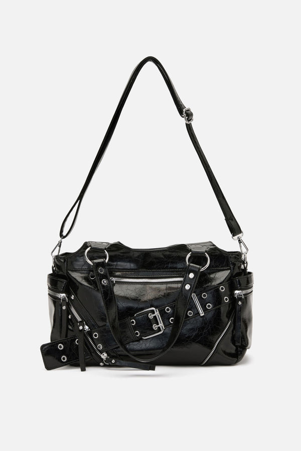 Dangerfield NZ - Belted Shoulder Bag - black