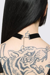 Dangerfield NZ - Red Velvet Charm Choker - black-red