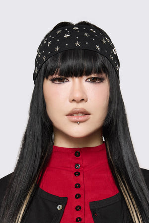 Dangerfield NZ - Stars Studs Stretch Headband - black