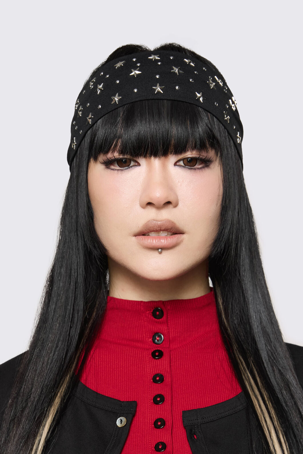 Dangerfield NZ - Stars Studs Stretch Headband - black