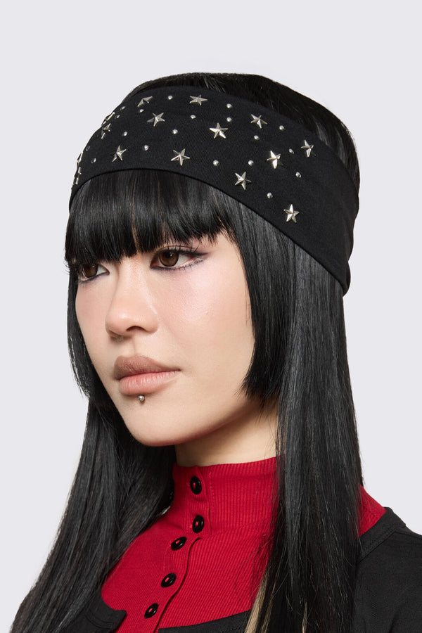 Dangerfield NZ - Stars Studs Stretch Headband - black