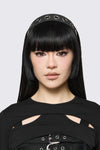 Dangerfield NZ - Denim Eyelet Headband - black