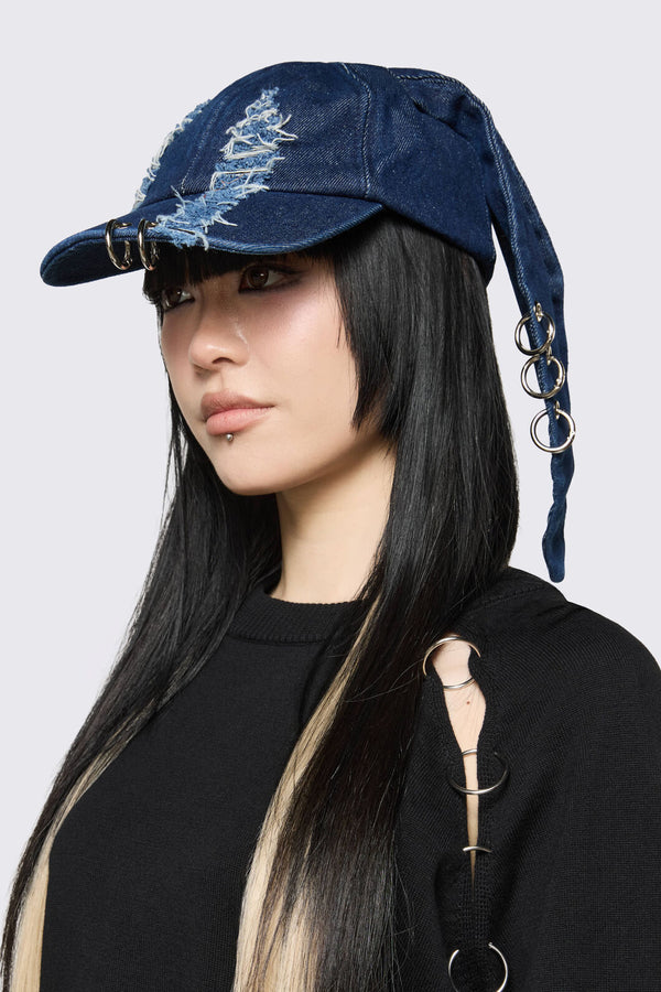 Dangerfield NZ - Distressed Ears Cap - indigo