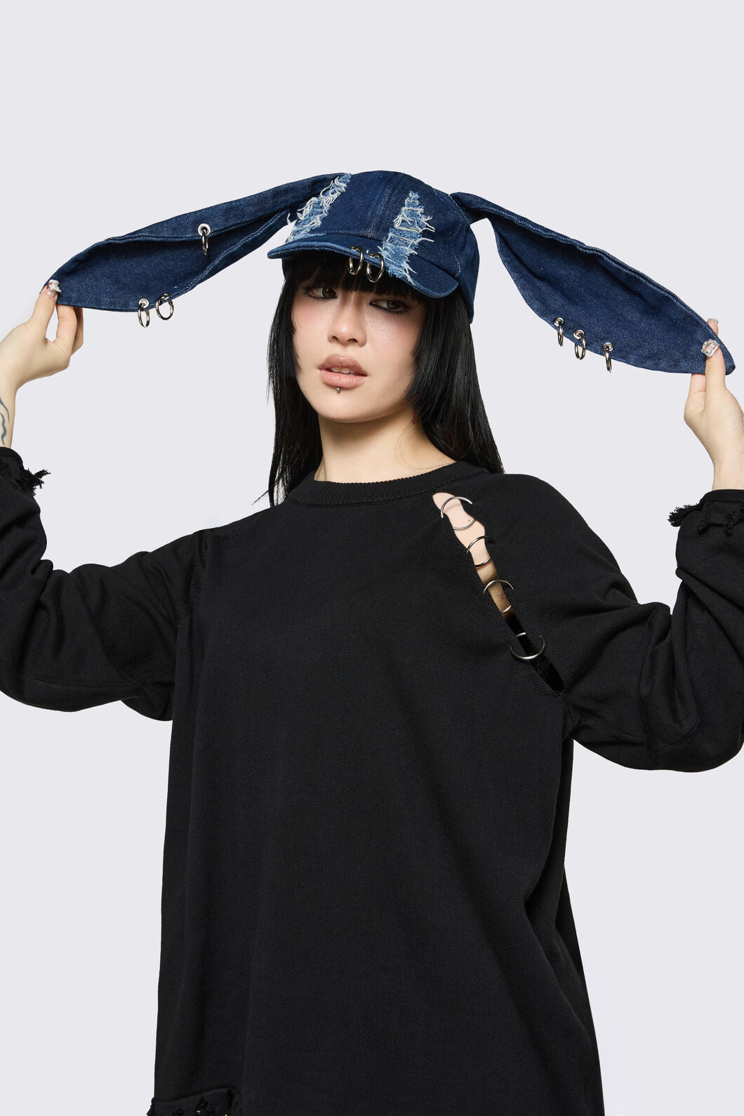 Dangerfield NZ - Distressed Ears Cap - indigo