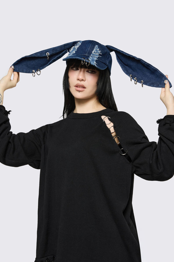 Dangerfield NZ - Distressed Ears Cap - indigo